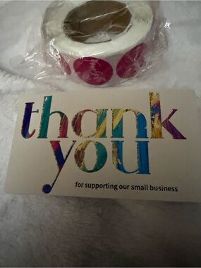 Thank You Sticker & Card Set - Pink Multicolor